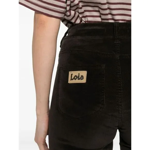 Lois Jeans Brown Trousers - High-Waisted Trousers Women